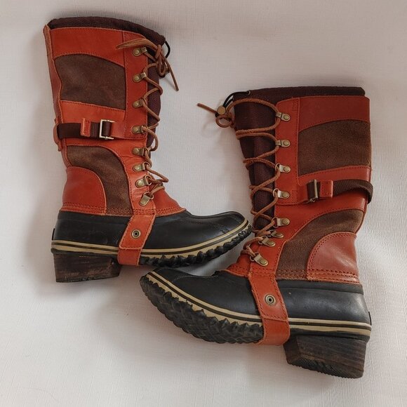 Sorel Conquest Carly Tall Boots Waterproof Size 6 - Picture 1 of 8